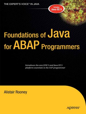 cover image of Foundations of Java for ABAP Programmers